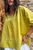 Prairie Pin Tuck Cotton Smock Olive